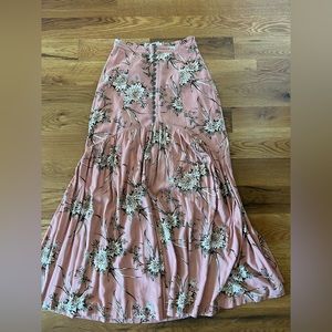 Long skirt mauve and brown XS